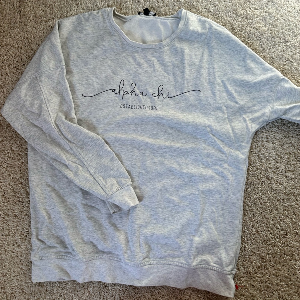Alpha Chi OmegaGray Long Sleeve Shirt